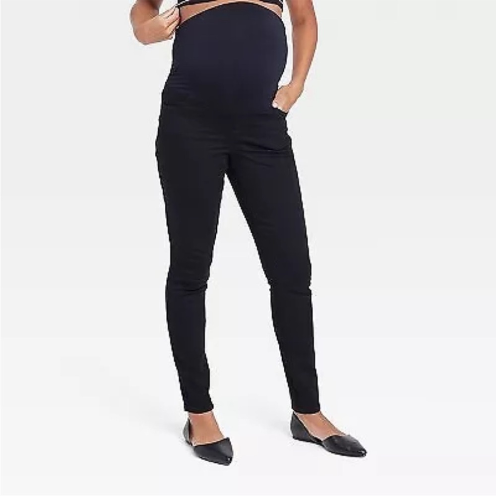 Over Belly Distressed Skinny Maternity Jeans - Isabel Maternity by Ingrid Sz 4